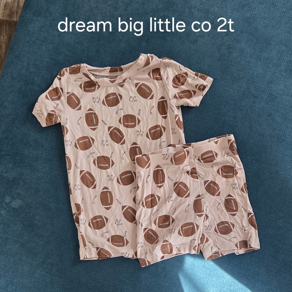 Bamboo Football Print Kids Pajamas
